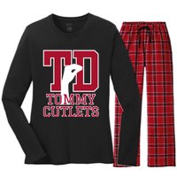 Tommy Cutlets Football Women's Long Sleeve Flannel Pajama Set 