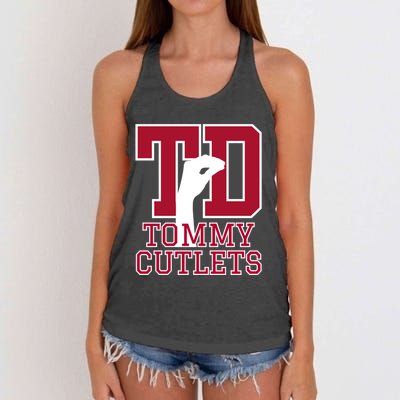 Tommy Cutlets Football Women's Knotted Racerback Tank