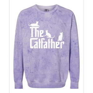 The CatFather Funny Cat Dad Cat Lover Gifts Colorblast Crewneck Sweatshirt