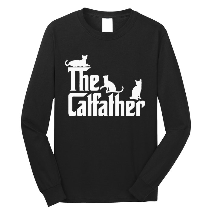 The CatFather Funny Cat Dad Cat Lover Gifts Long Sleeve Shirt