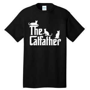 The CatFather Funny Cat Dad Cat Lover Gifts Tall T-Shirt