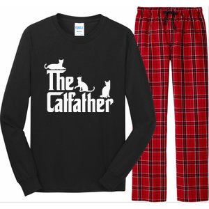 The CatFather Funny Cat Dad Cat Lover Gifts Long Sleeve Pajama Set