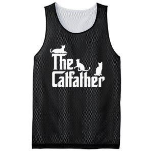 The CatFather Funny Cat Dad Cat Lover Gifts Mesh Reversible Basketball Jersey Tank