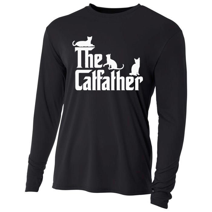 The CatFather Funny Cat Dad Cat Lover Gifts Cooling Performance Long Sleeve Crew