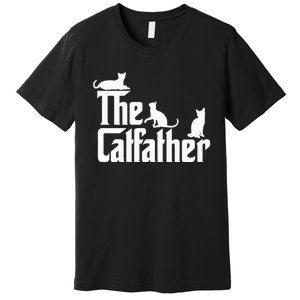 The CatFather Funny Cat Dad Cat Lover Gifts Premium T-Shirt