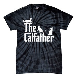 The CatFather Funny Cat Dad Cat Lover Gifts Tie-Dye T-Shirt