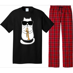 Trumpet Cat Funny Trumpet Player Pajama Set