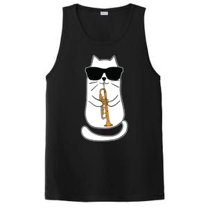 Trumpet Cat Funny Trumpet Player PosiCharge Competitor Tank