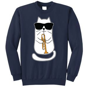 Trumpet Cat Funny Trumpet Player Sweatshirt