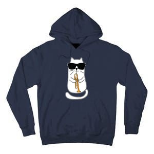 Trumpet Cat Funny Trumpet Player Tall Hoodie