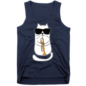 Trumpet Cat Funny Trumpet Player Tank Top