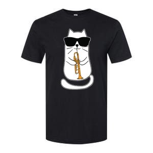 Trumpet Cat Funny Trumpet Player Softstyle CVC T-Shirt