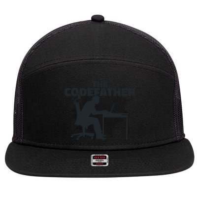 The Code Father 7 Panel Mesh Trucker Snapback Hat