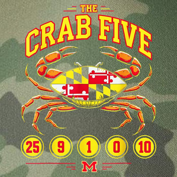 The Crab Five Crab Flag Maryland Legacy Tie Dye Trucker Hat