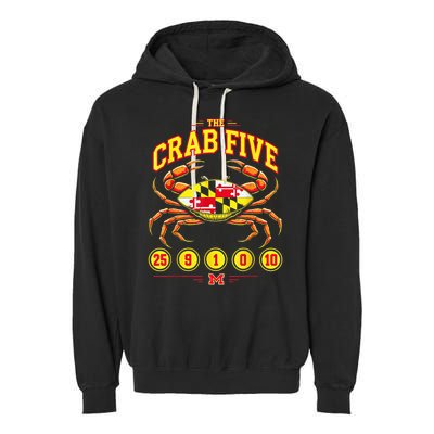 The Crab Five Crab Flag Maryland Garment-Dyed Fleece Hoodie