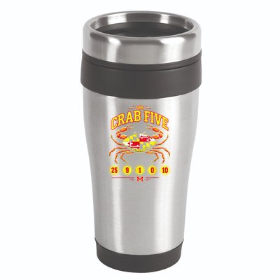 The Crab Five Crab Flag Maryland 16oz Travel Tumbler