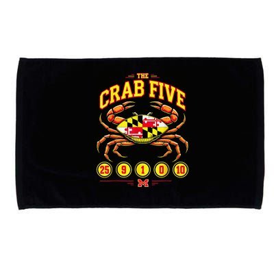 The Crab Five Crab Flag Maryland Microfiber Hand Towel