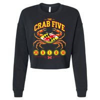 The Crab Five Crab Flag Maryland Cropped Pullover Crew
