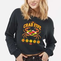 The Crab Five Crab Flag Maryland Cropped Pullover Crew