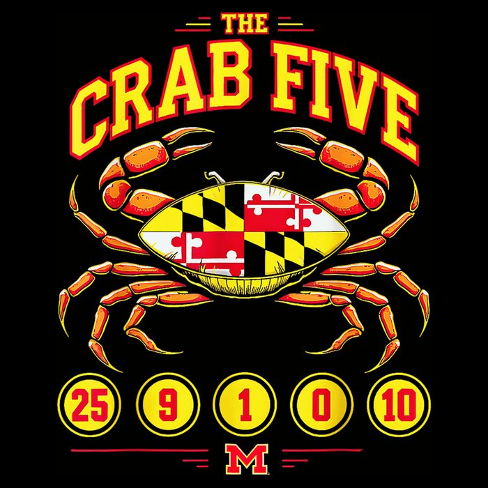 The Crab Five Crab Flag Maryland Cropped Pullover Crew