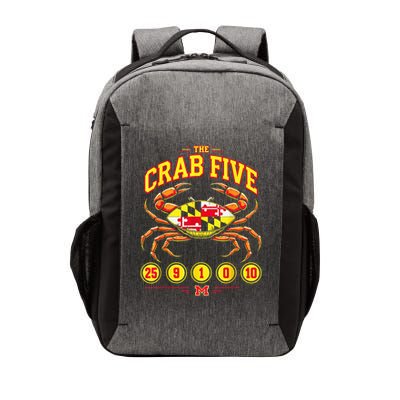The Crab Five Crab Flag Maryland Vector Backpack