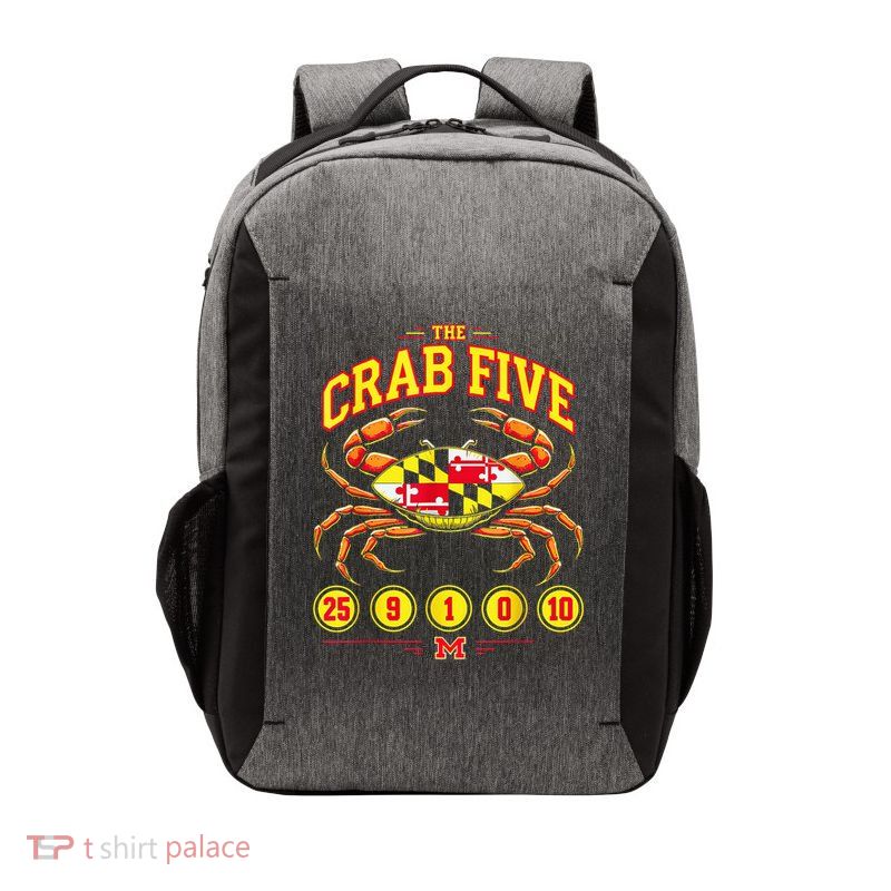 The Crab Five Crab Flag Maryland Vector Backpack
