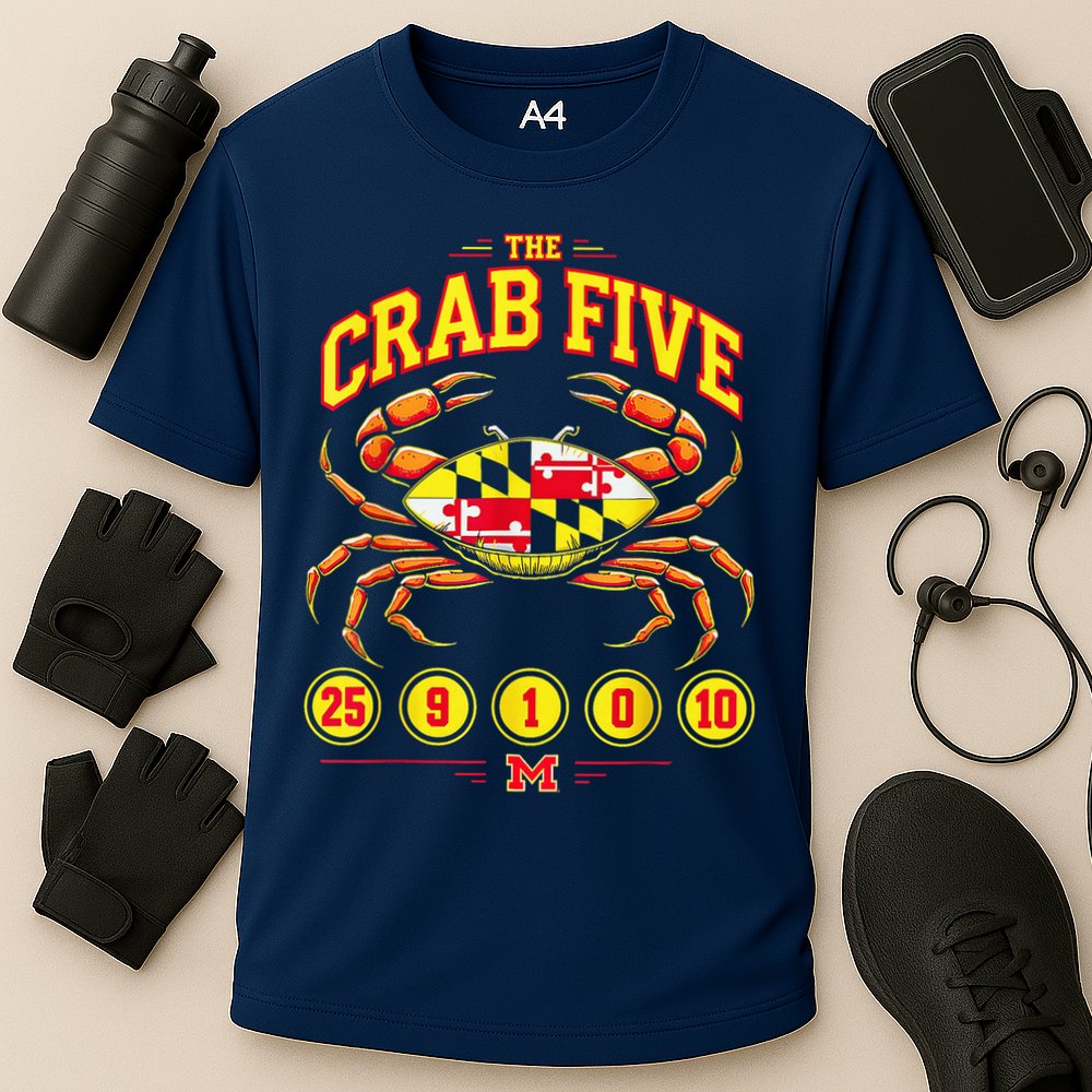 The Crab Five Crab Flag Maryland Performance Shirt