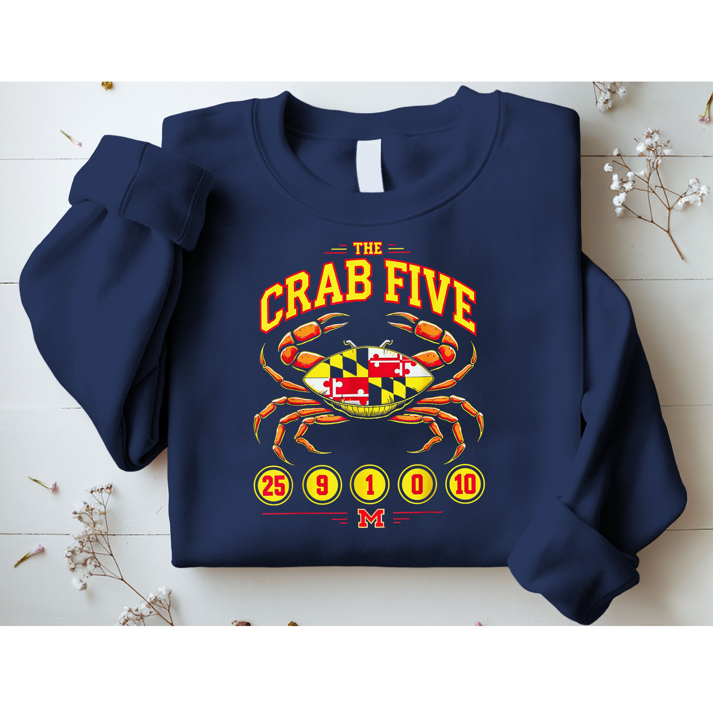The Crab Five Crab Flag Maryland Sweatshirt