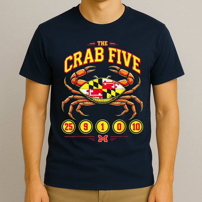 The Crab Five Crab Flag Maryland T-Shirt