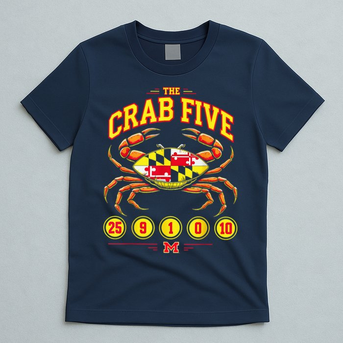 The Crab Five Crab Flag Maryland T-Shirt