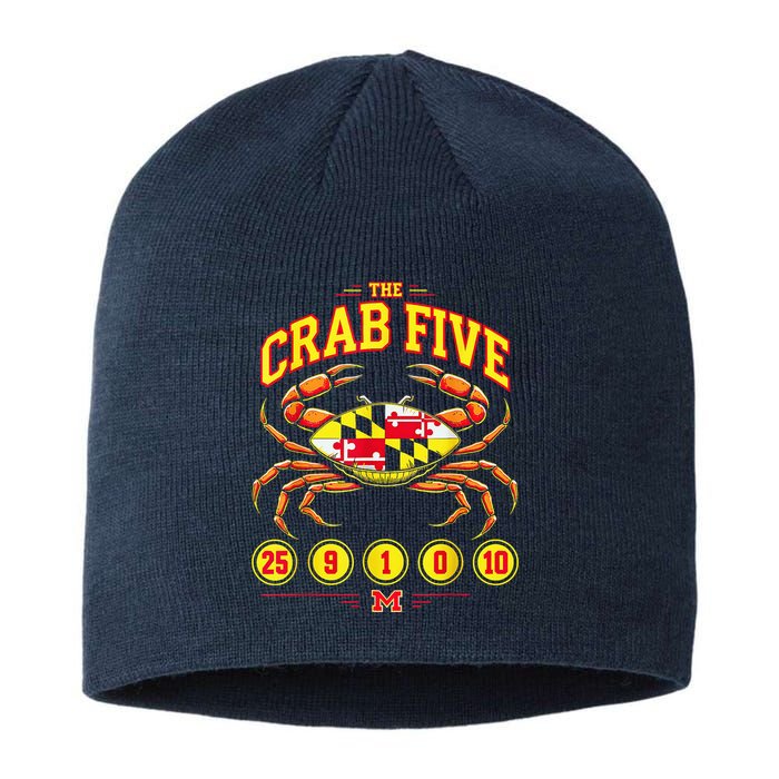 The Crab Five Crab Flag Maryland Sustainable Beanie