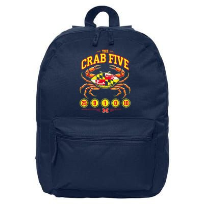 The Crab Five Crab Flag Maryland 16 in Basic Backpack