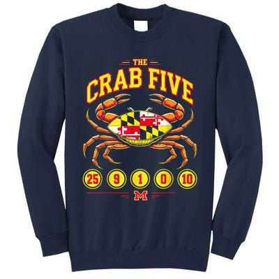 The Crab Five Crab Flag Maryland Tall Sweatshirt
