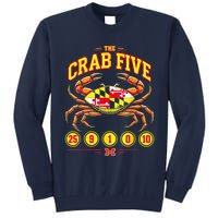 The Crab Five Crab Flag Maryland Tall Sweatshirt