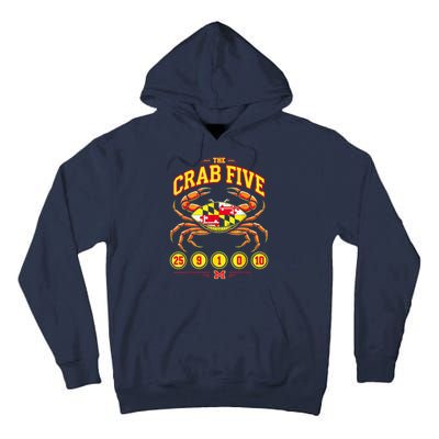 The Crab Five Crab Flag Maryland Tall Hoodie