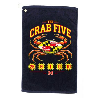 The Crab Five Crab Flag Maryland Golf Towel