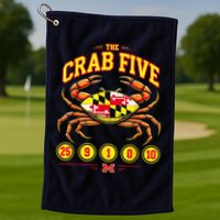 The Crab Five Crab Flag Maryland Golf Towel
