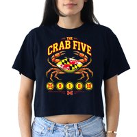 The Crab Five Crab Flag Maryland Crop Top