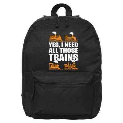 Train Collector Funny Model Train 16 in Basic Backpack