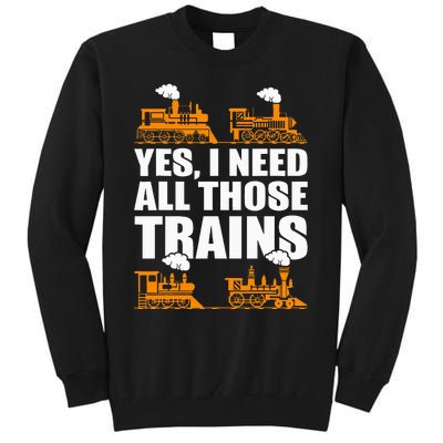 Train Collector Funny Model Train Tall Sweatshirt