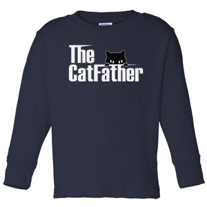 The Catfather Funny Cute Cat Father Toddler Long Sleeve Shirt