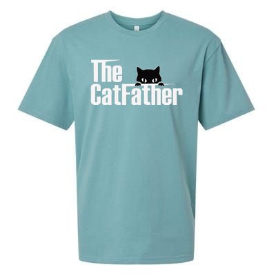 The Catfather Funny Cute Cat Father Sueded Cloud Jersey T-Shirt