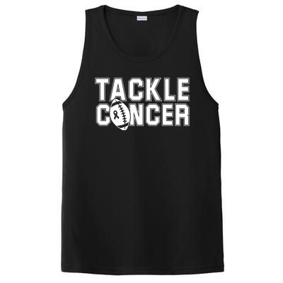 Tackle Cancer Football Ribbon Breast Cancer Awareness PosiCharge Competitor Tank