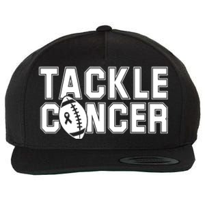 Tackle Cancer Football Ribbon Breast Cancer Awareness Wool Snapback Cap