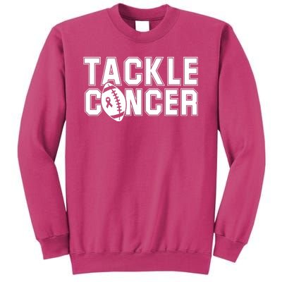 Tackle Cancer Football Ribbon Breast Cancer Awareness Sweatshirt