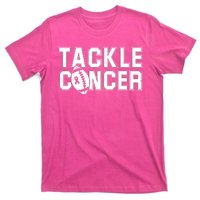 Tackle Cancer Football Ribbon Breast Cancer Awareness T-Shirt