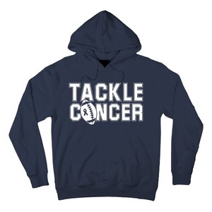 Tackle Cancer Football Ribbon Breast Cancer Awareness Hoodie