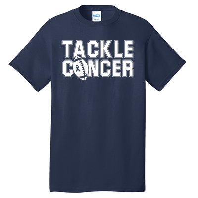 Tackle Cancer Football Ribbon Breast Cancer Awareness Tall T-Shirt