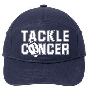 Tackle Cancer Football Ribbon Breast Cancer Awareness 7-Panel Snapback Hat