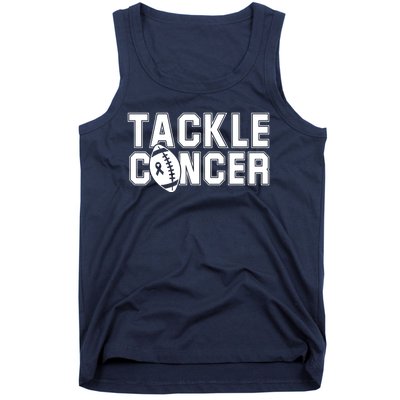 Tackle Cancer Football Ribbon Breast Cancer Awareness Tank Top